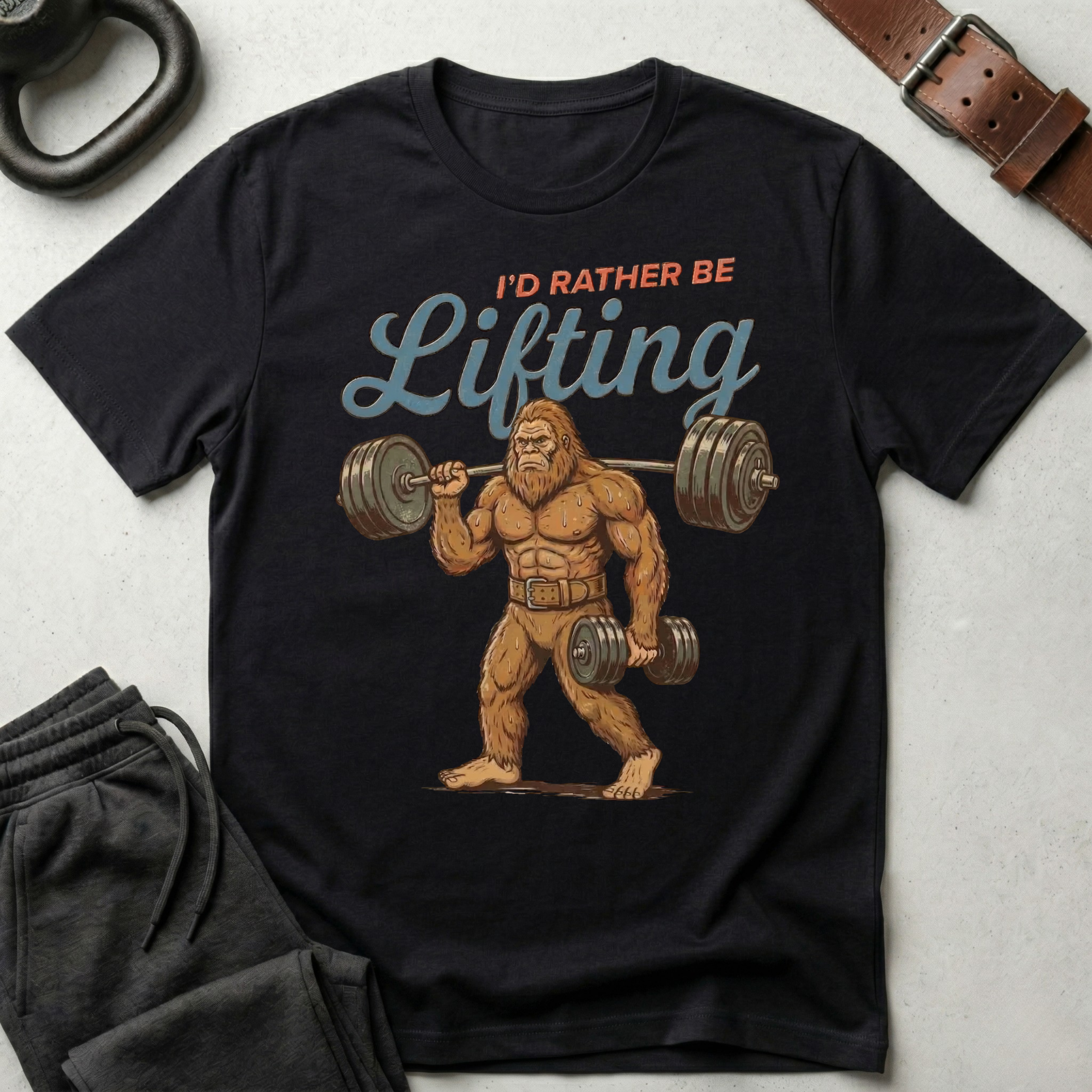 I'd Rather Be Lifting Big Foot T-Shirt