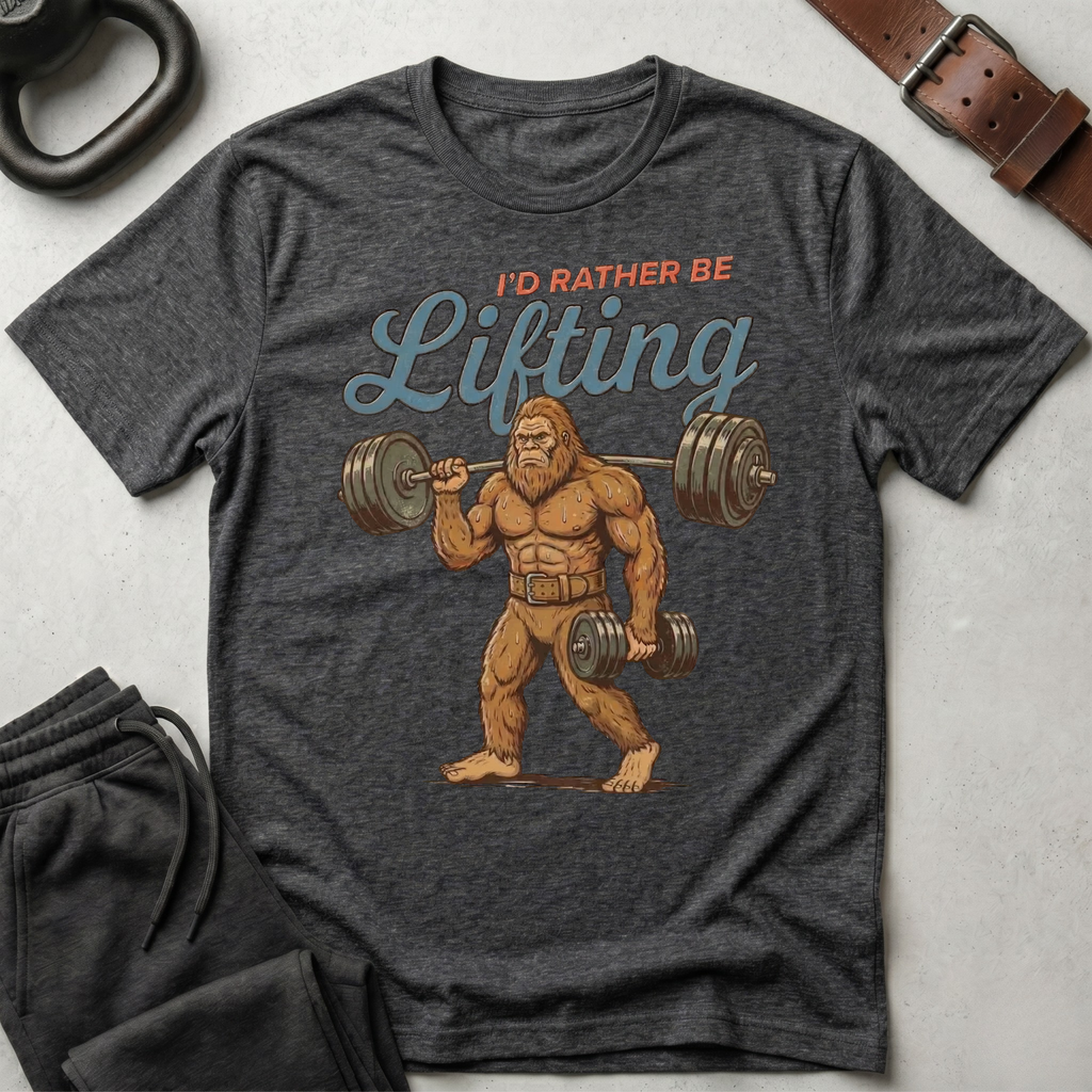 I'd Rather Be Lifting Big Foot T-Shirt