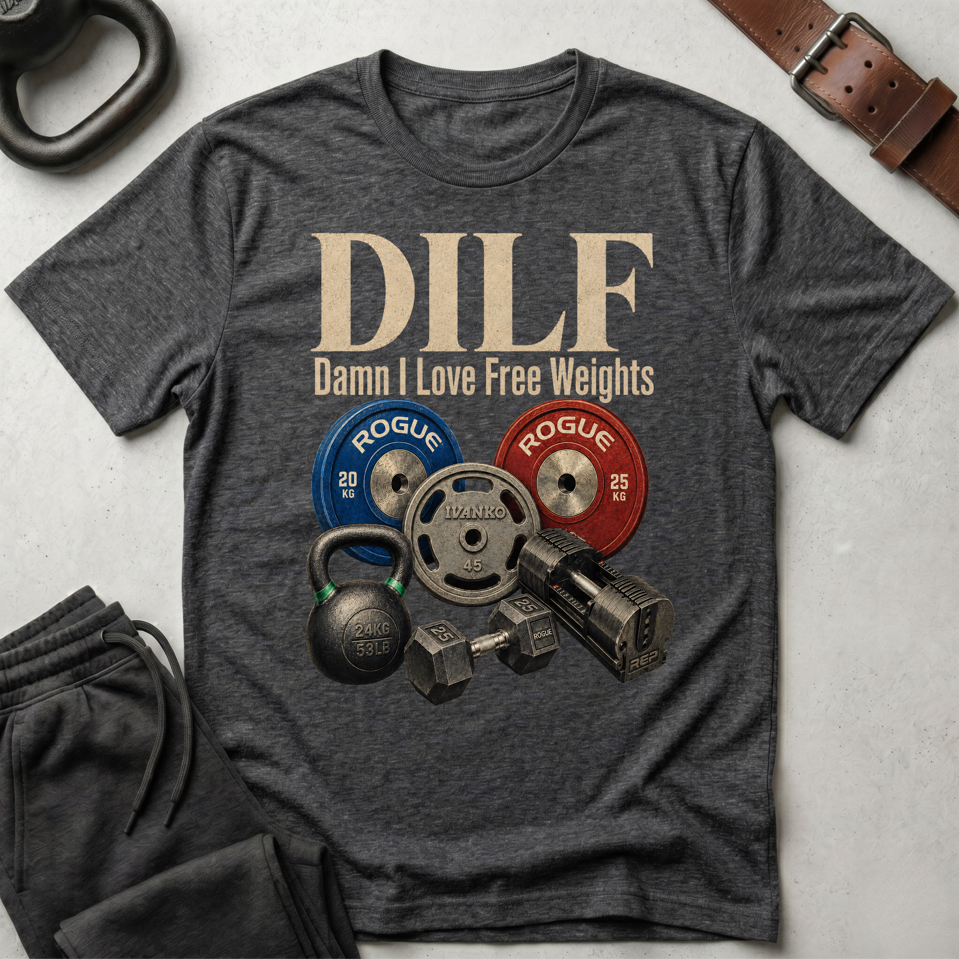 Damn I Love Free Weights T-Shirt