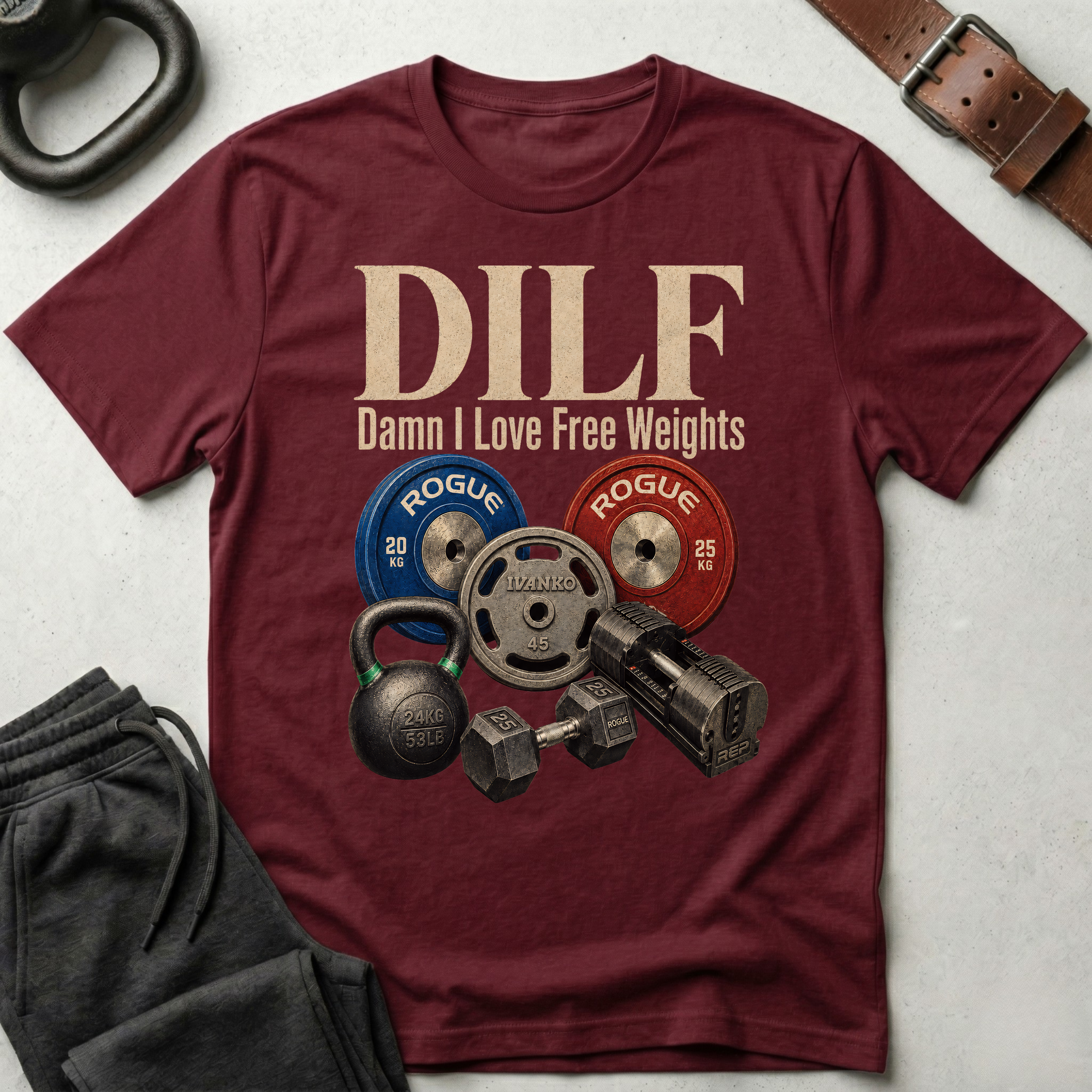 Damn I Love Free Weights T-Shirt