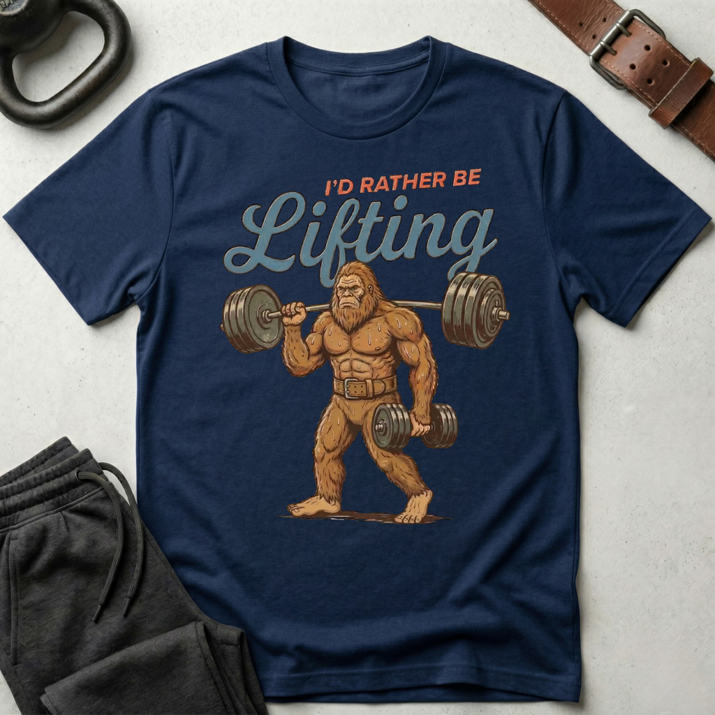 I'd Rather Be Lifting Big Foot T-Shirt
