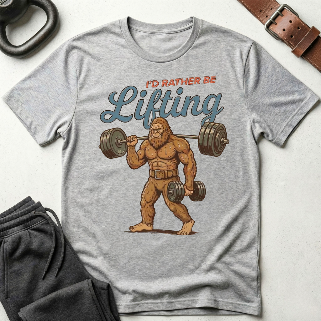 I'd Rather Be Lifting Big Foot T-Shirt