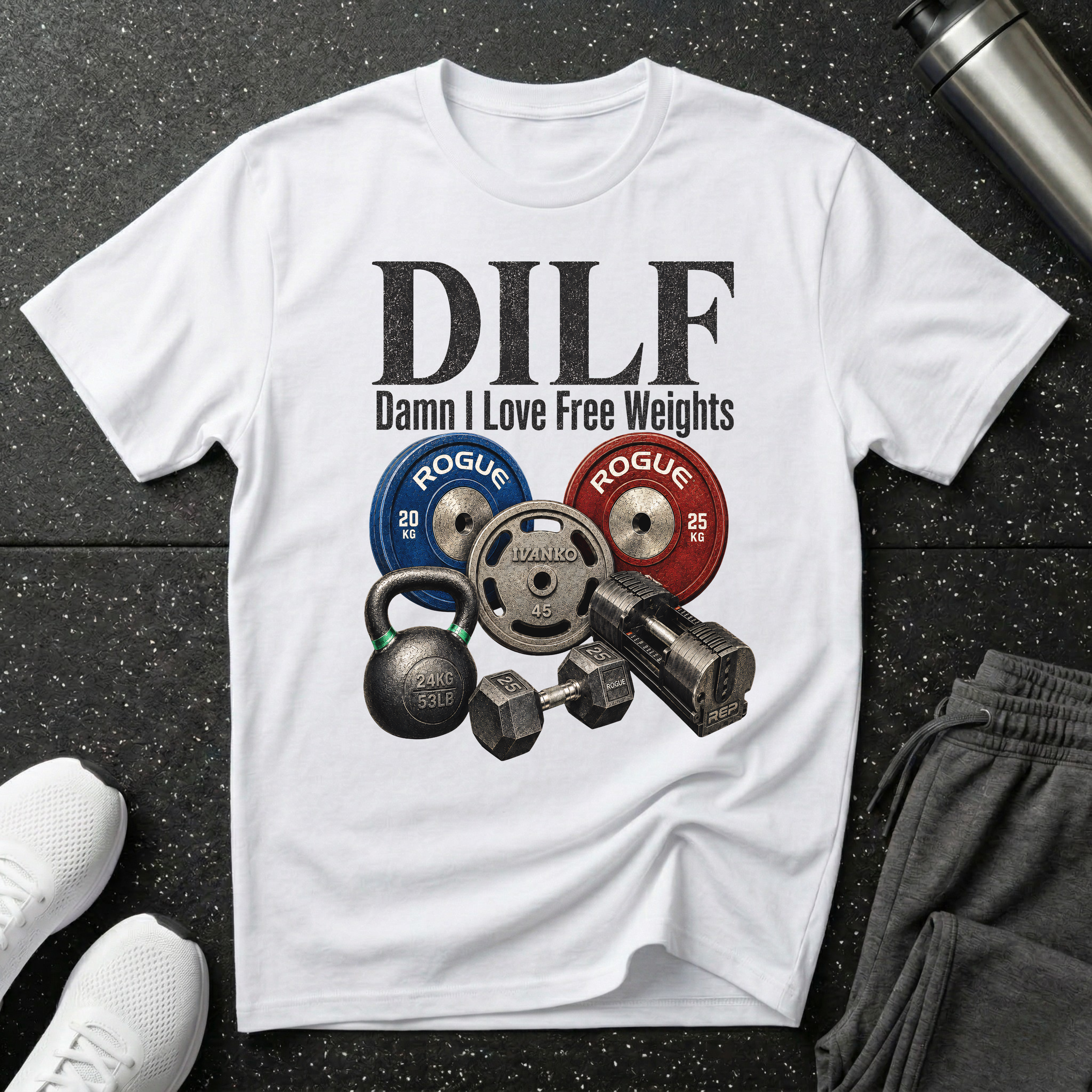 Damn I Love Free Weights T-Shirt
