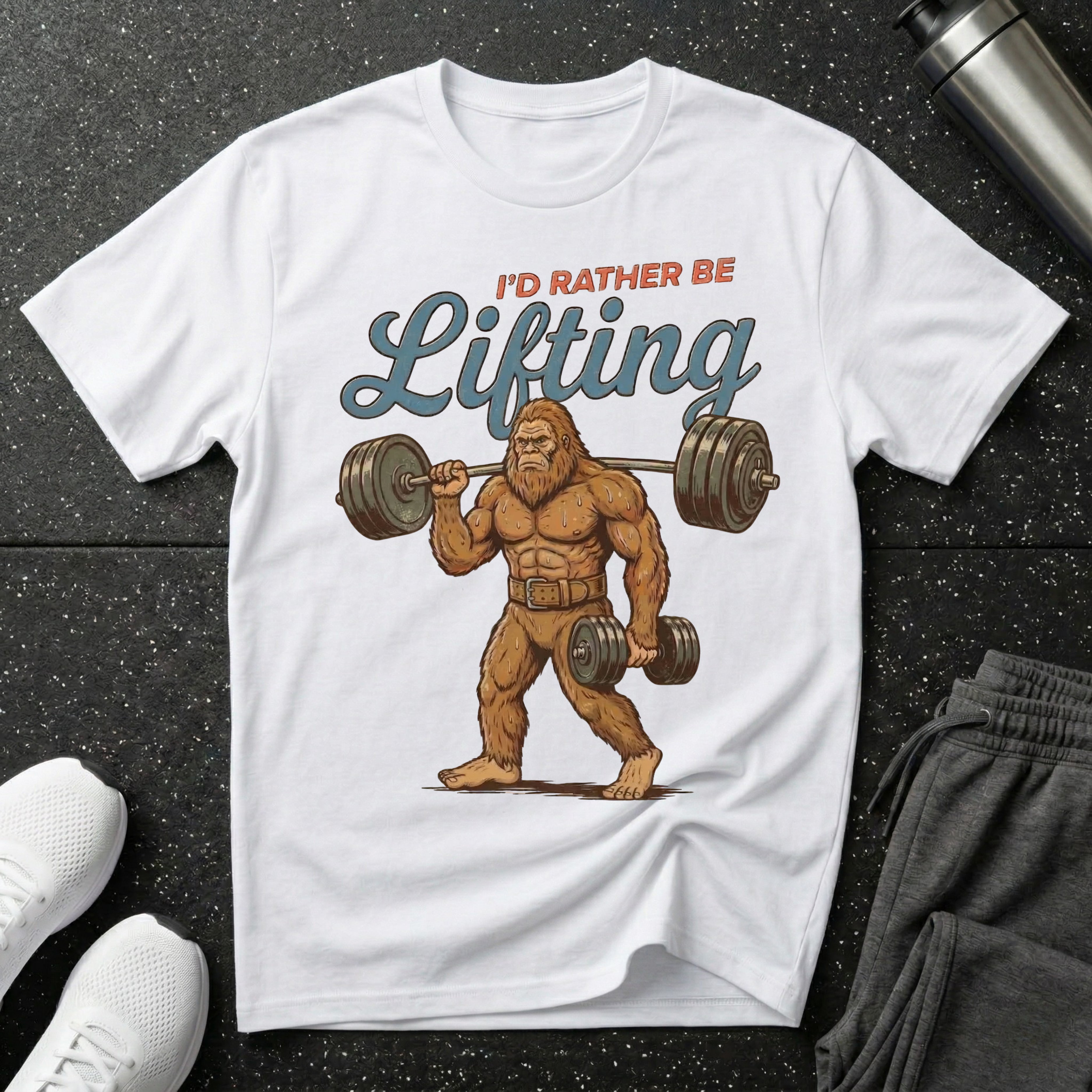 I'd Rather Be Lifting Big Foot T-Shirt